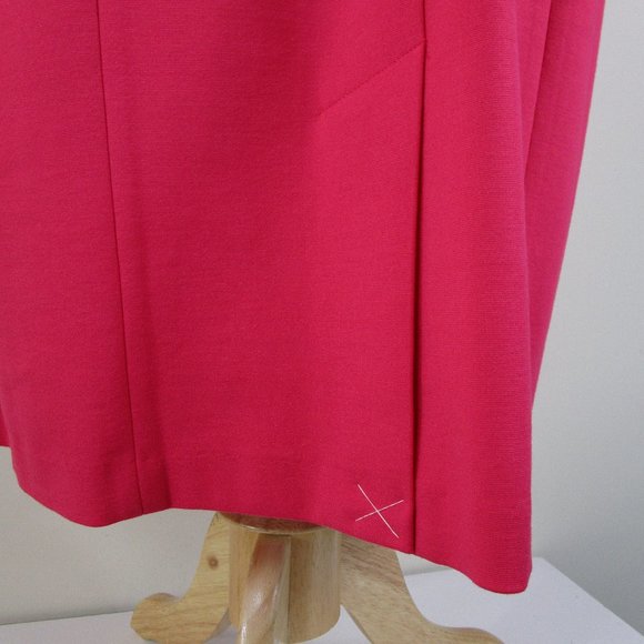 Talbots Plus Size Hot Pink Ponte Sheath Dress 20W - Picture 8 of 11